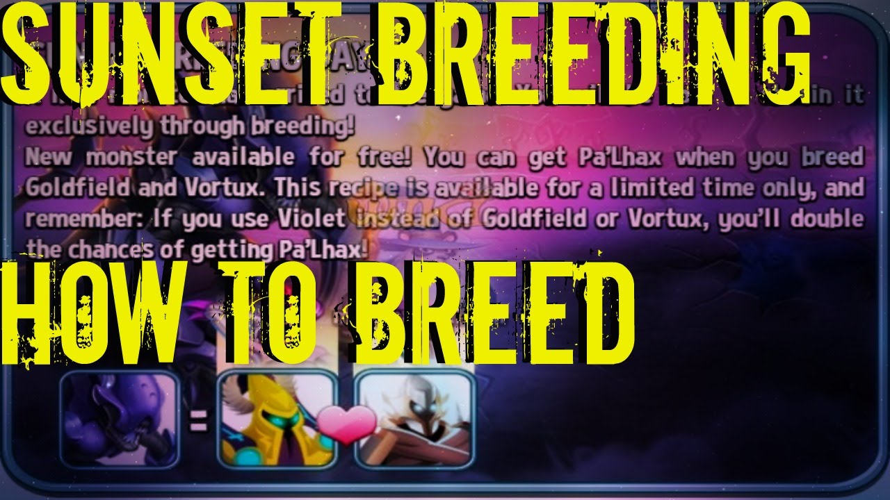 Monster Legends - Sunset Breeding Days | How to Breed MMOnster, ROFL, etc..