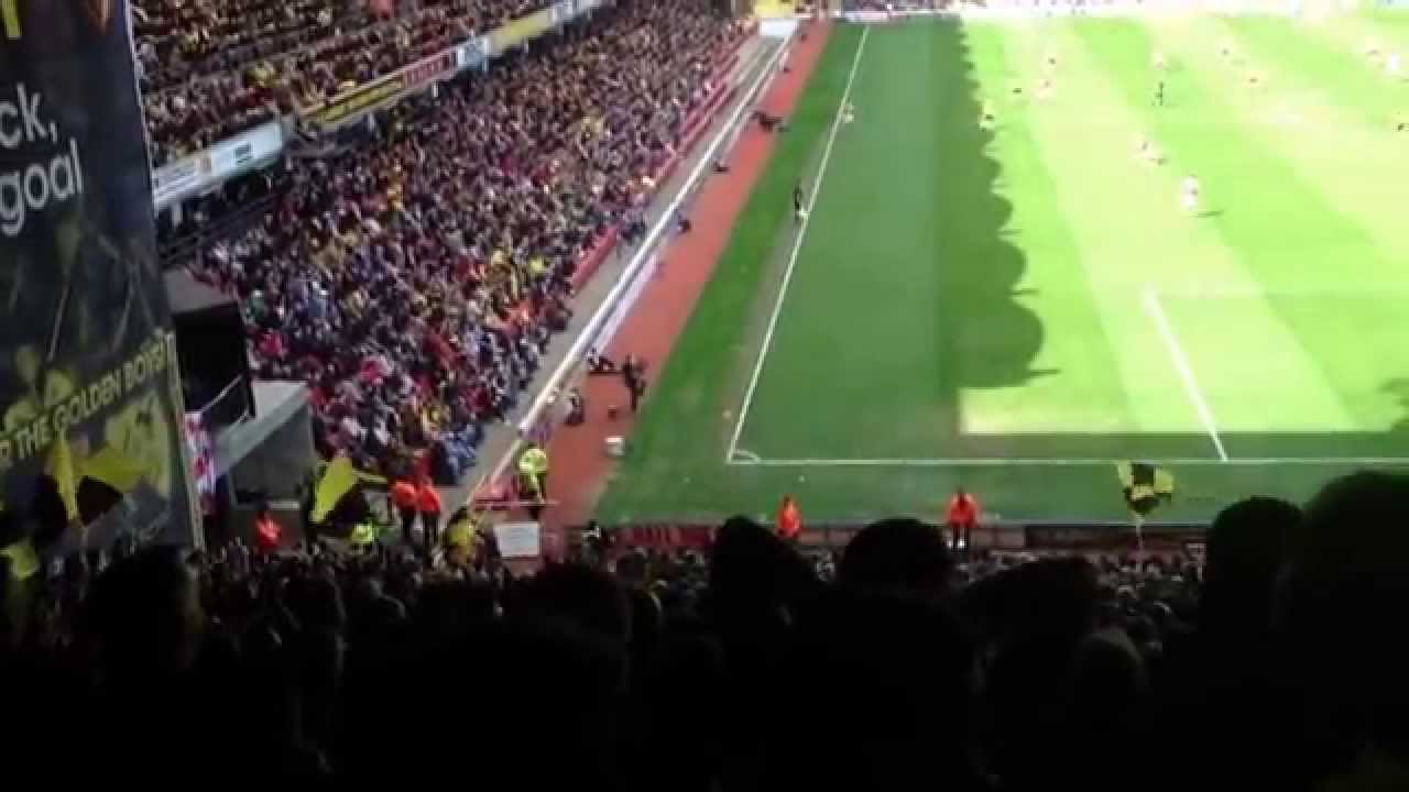 Watford fans bouncing