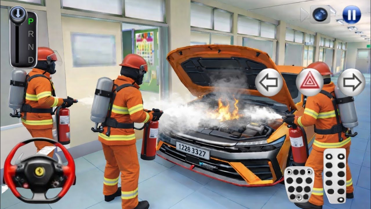 ♥️New Ventara 🔥Are Burn in school 🚨corridor || 3d driving class 2 || fire fighter handle 