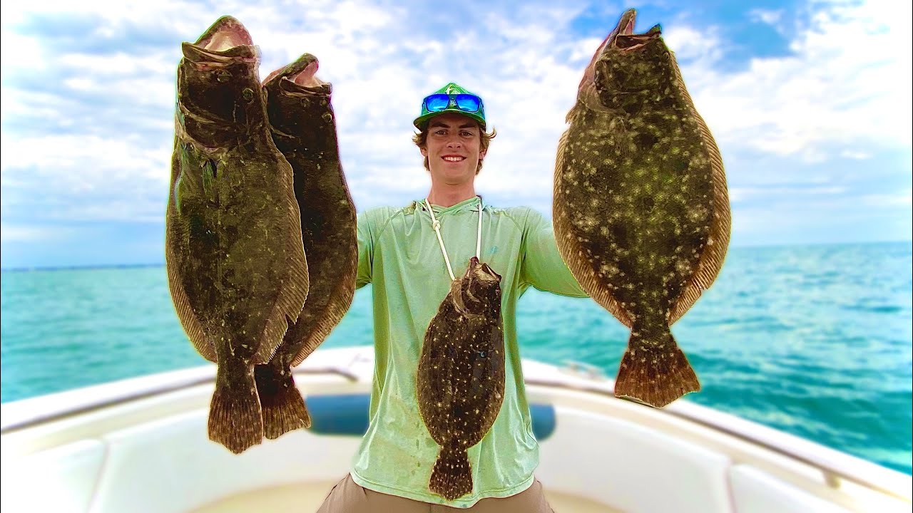 HUGE Flounder CATCH, CLEAN & COOK (End of North Carolina Flounder Season 2020 )