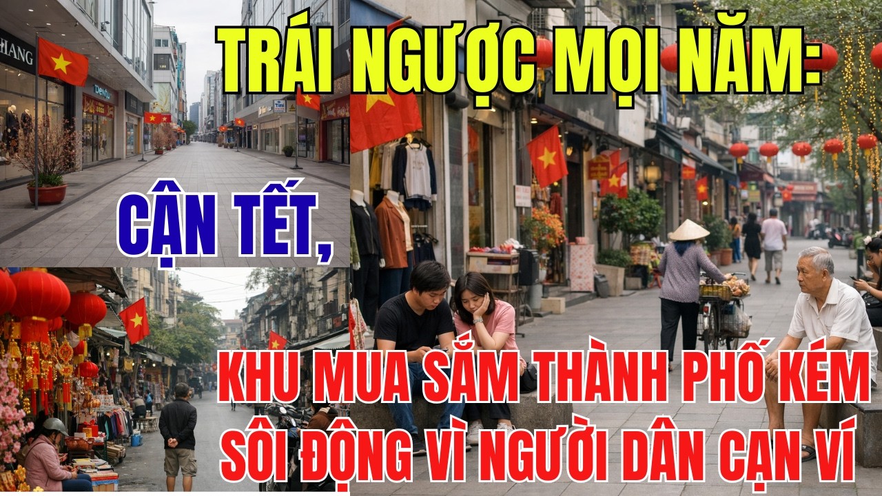 Trái ngược mọi năm: Cận Tết, khu mua sắm thành phố kém sôi động vì người dân cạn ví