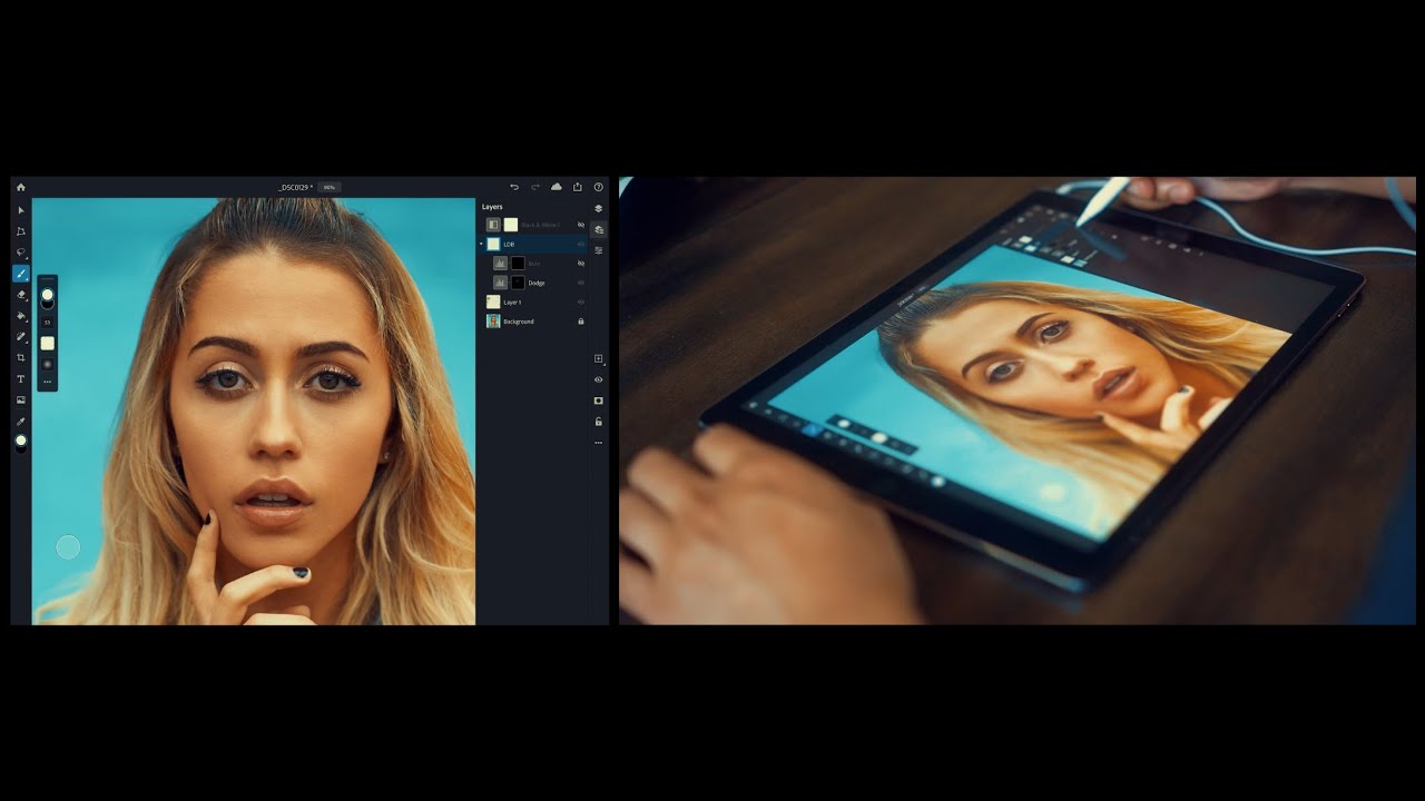 Photoshop On iPad High End Skin Retouch With 4 Layers|Turorial|Tips| ft Demi Plaras