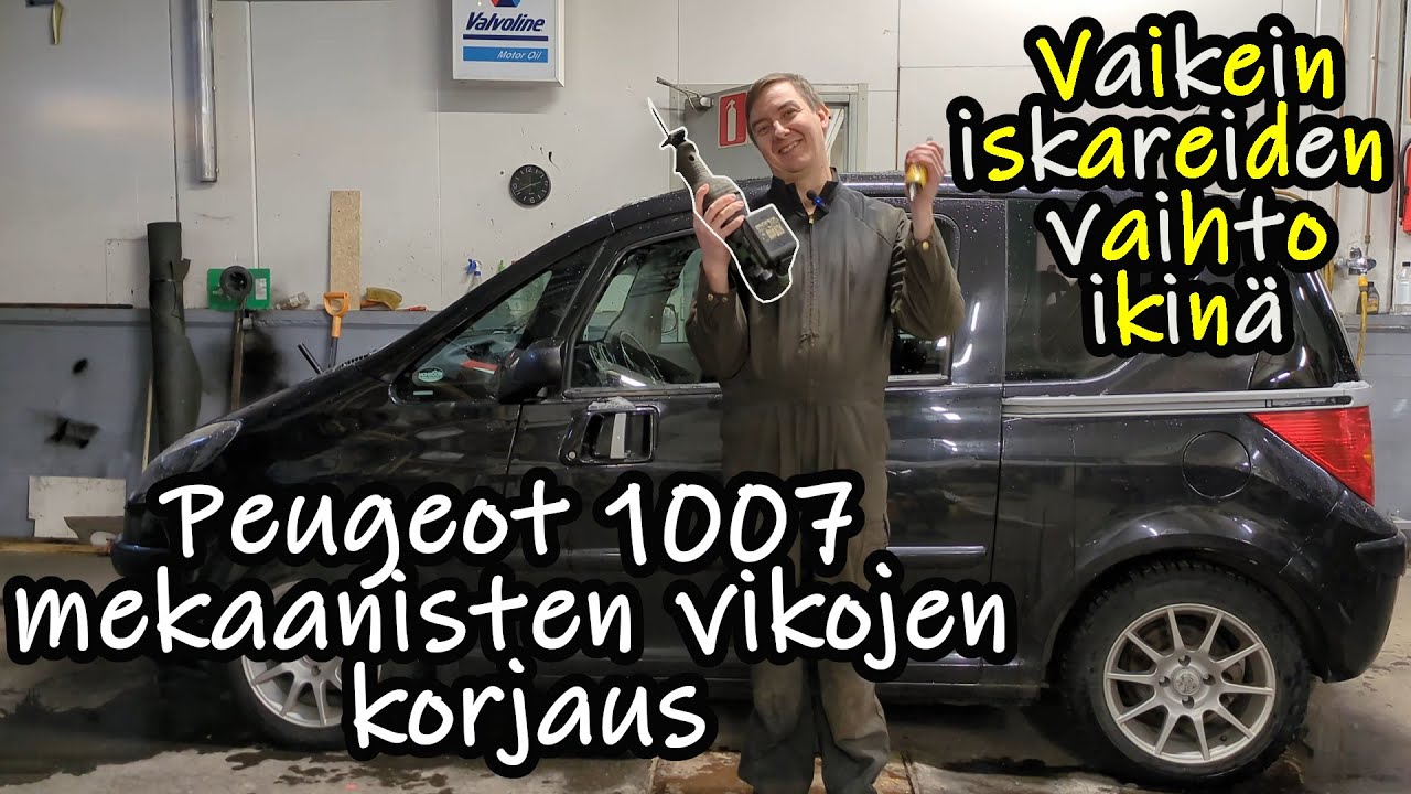 Peugeot 1007 Vaikein iskareiden vaihto IKINÄ, muut mekaaniset viat ja korjauksien hinta.