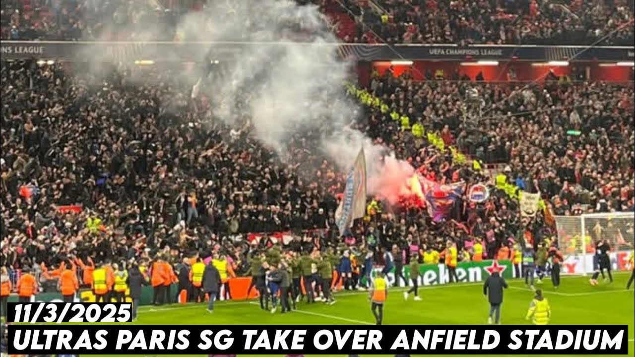 ULTRAS PARIS SG TAKE OVER ANFIELD STADIUM || Liverpool vs Paris Saint-Germain 11/3/2025