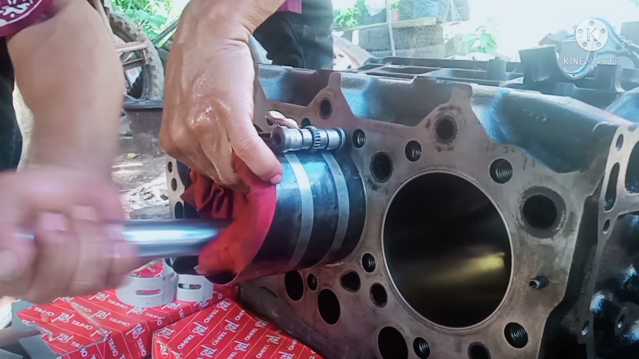 tutorial cara pemasangan piston Mitsubishi PS 100