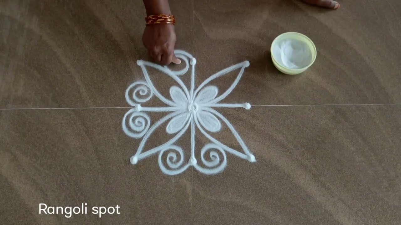 Aani Madham Friday Kolam  ||  simple design