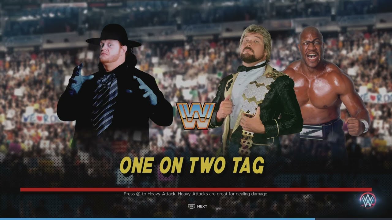 WWE 2K23 Undertaker '90 VS Ted DiBiase, Zeus 1 VS 2 Handicap Tag Elm. Match