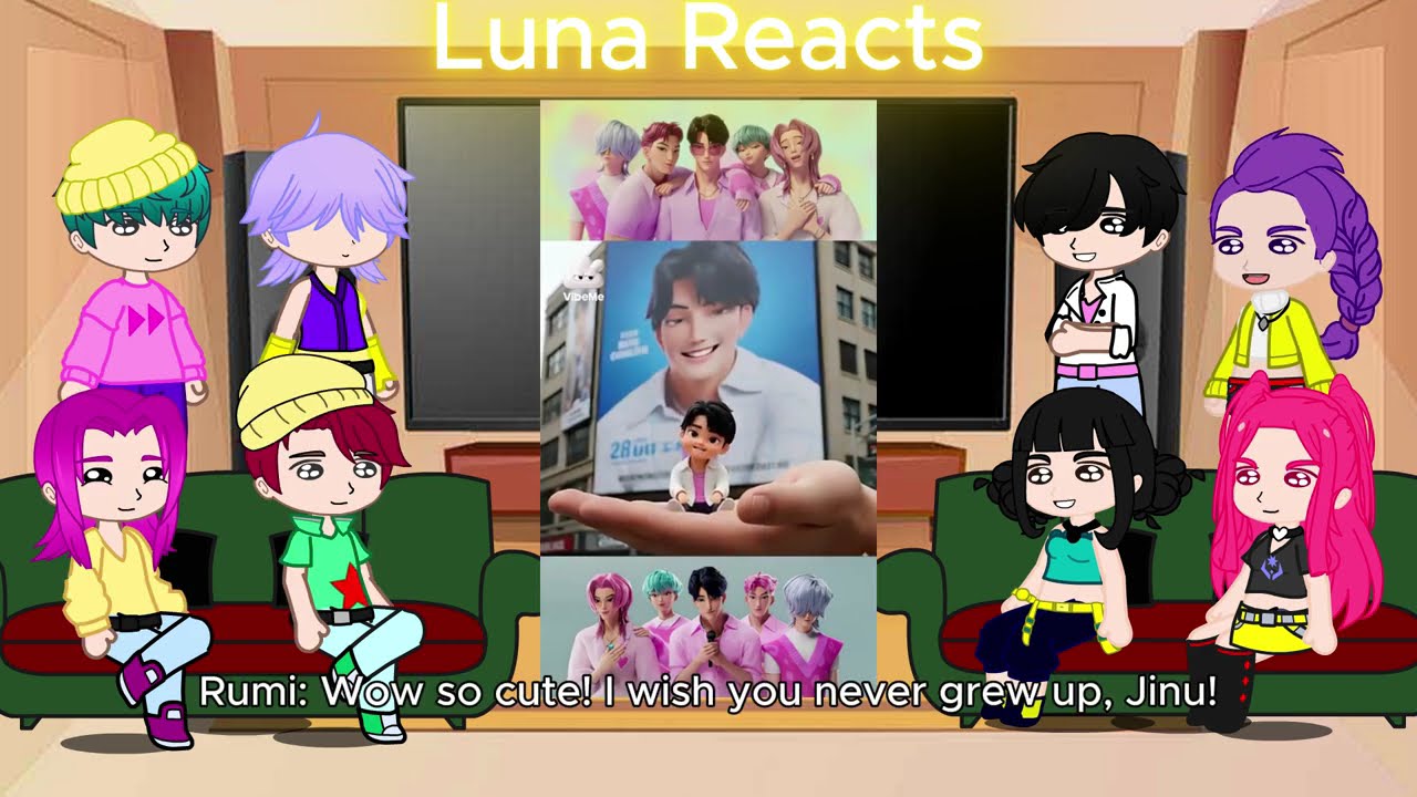 KPop Demon Hunters React To Themselves / TikToks + Memes / Huntrix & Saja Boys / Gacha React