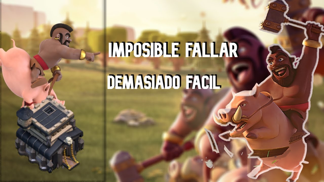 como ATACAR con MONTAPUERCOS en TH9 clash of clans