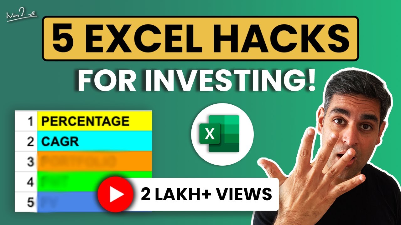 Grow your money through Excel | Ankur Warikoo | Personal Finance | Investing using Excel