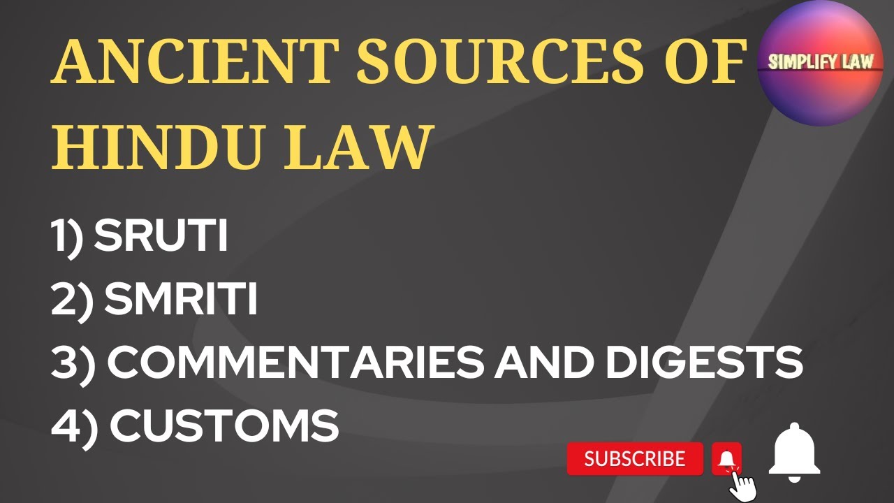Sources of Hindu law | Ancient sources of hindu law | In a very simplified manner | Must watch 💯 |