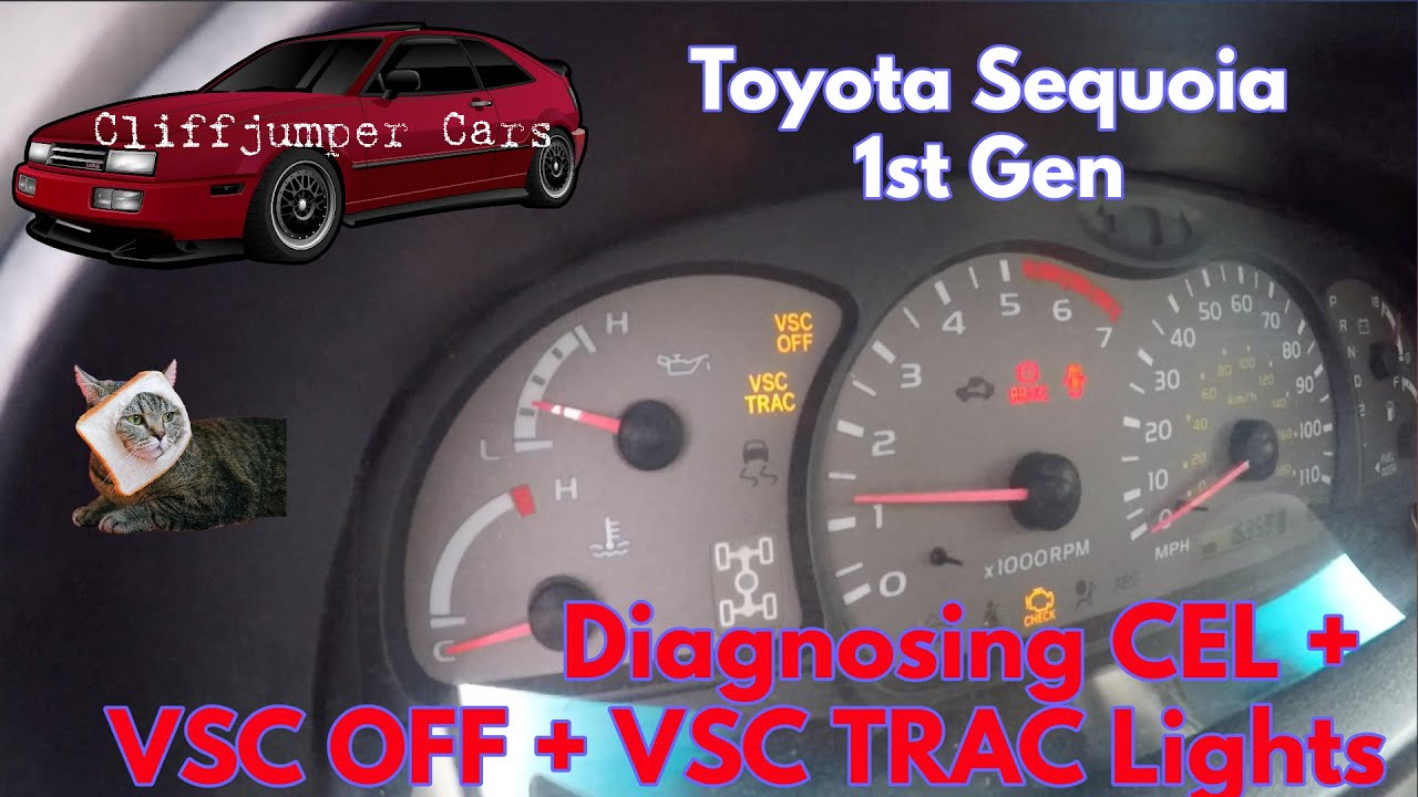 Диагностика индикаторов VSC OFF, VSC TRAC и CEL на Toyota Sequoia 1-го поколения