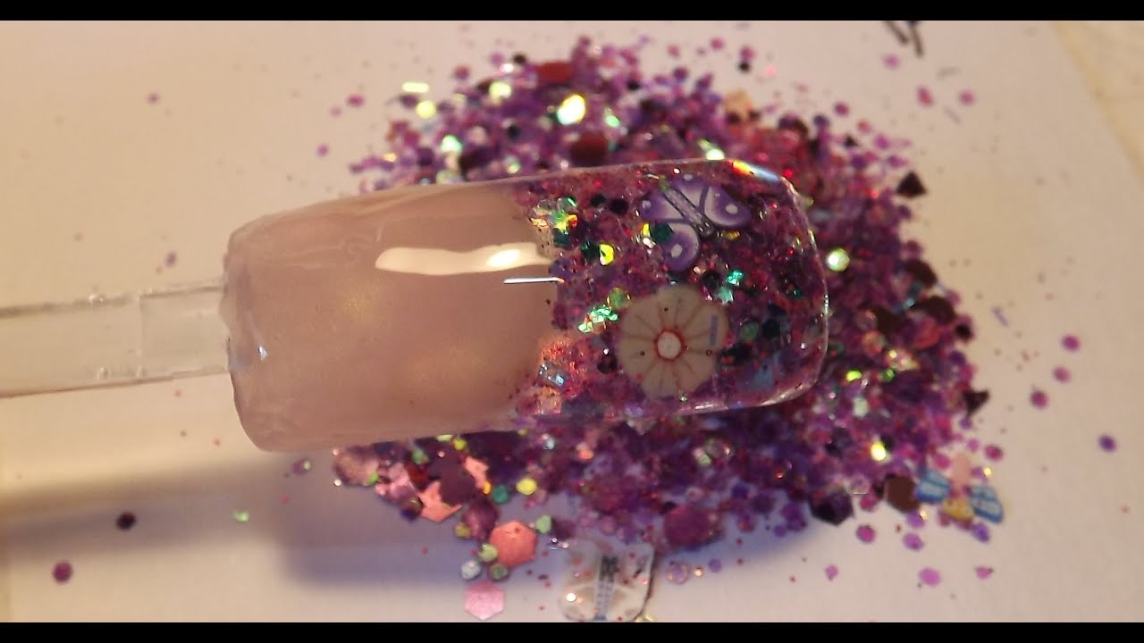 Using Chunky Glitter Mix with Builder Gel - Tutorial