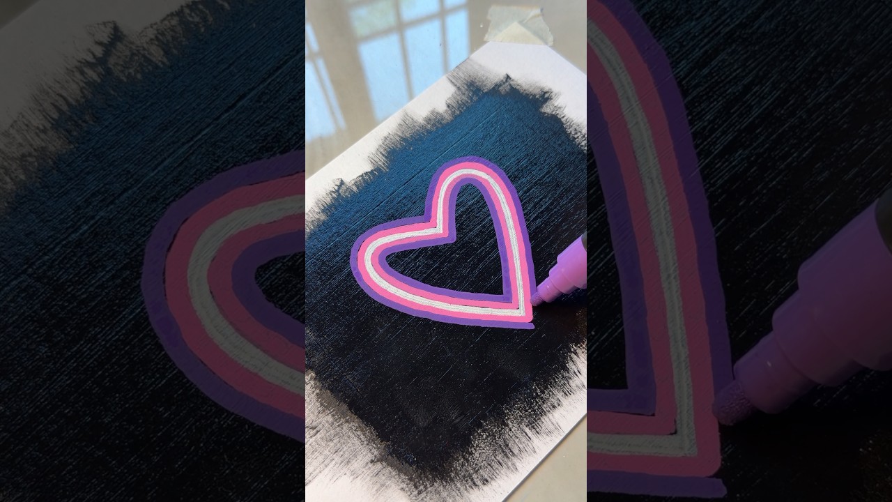 Creative Acrylic Painting Art Idea For Valentine's Day 😍 