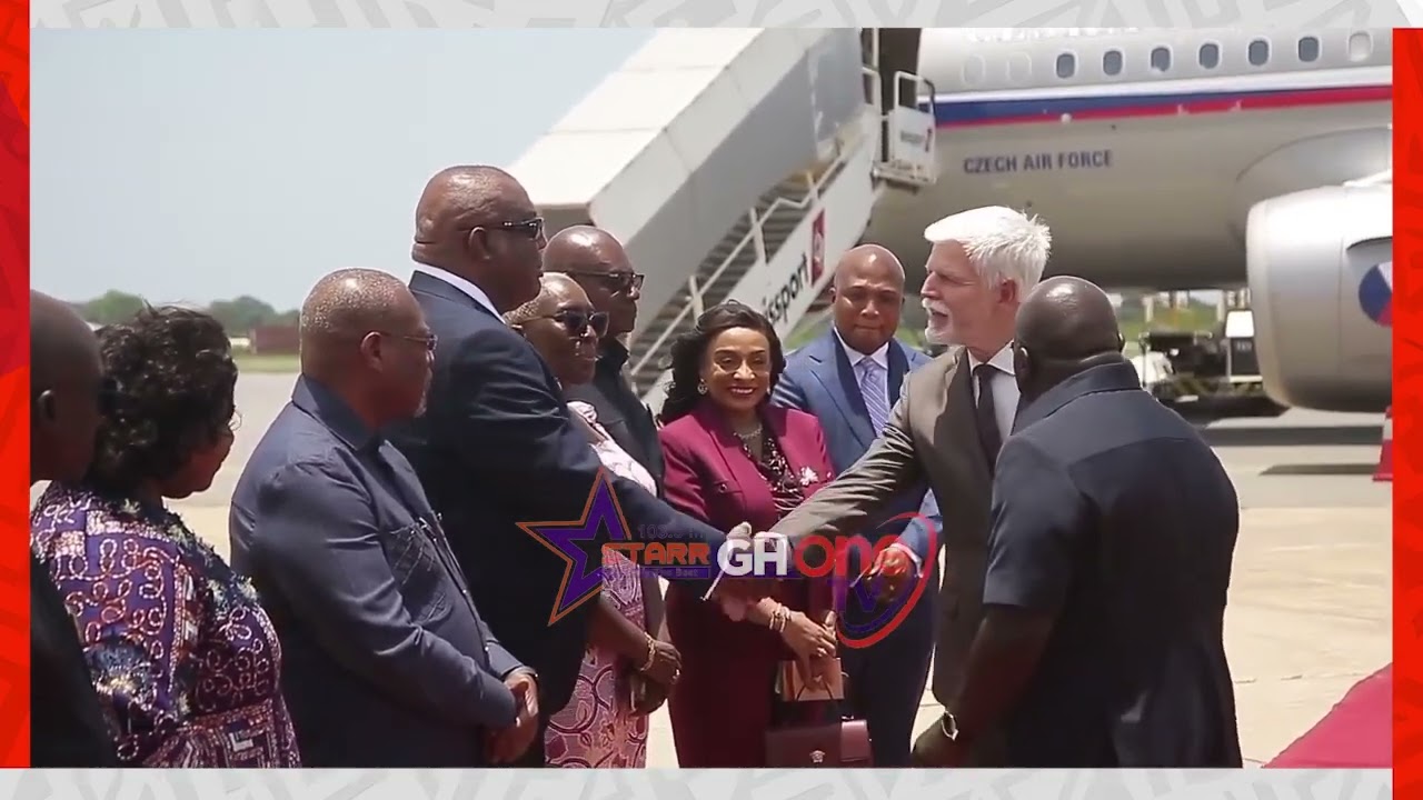 Czech Republican President, Petra Pavel Arrives In Ghana
