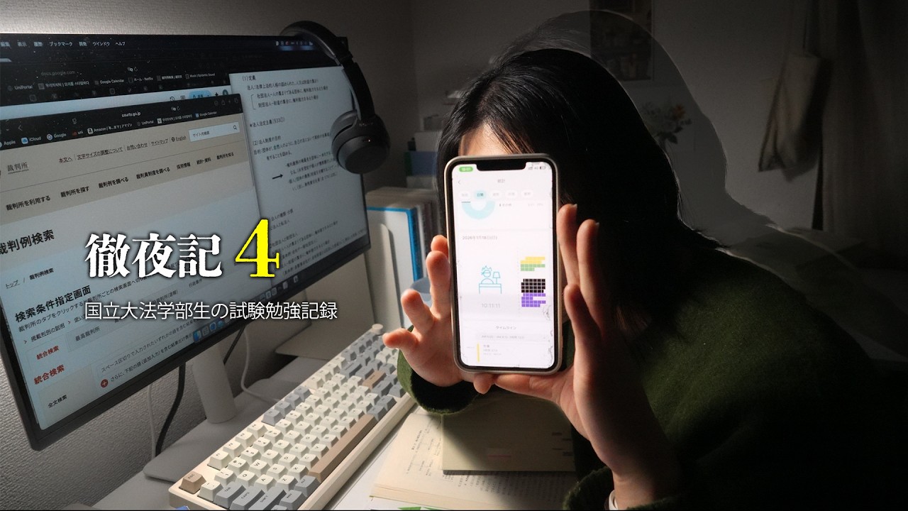 📂 限界大学生の期末試験ブイログ👹🔥｜徹夜記４