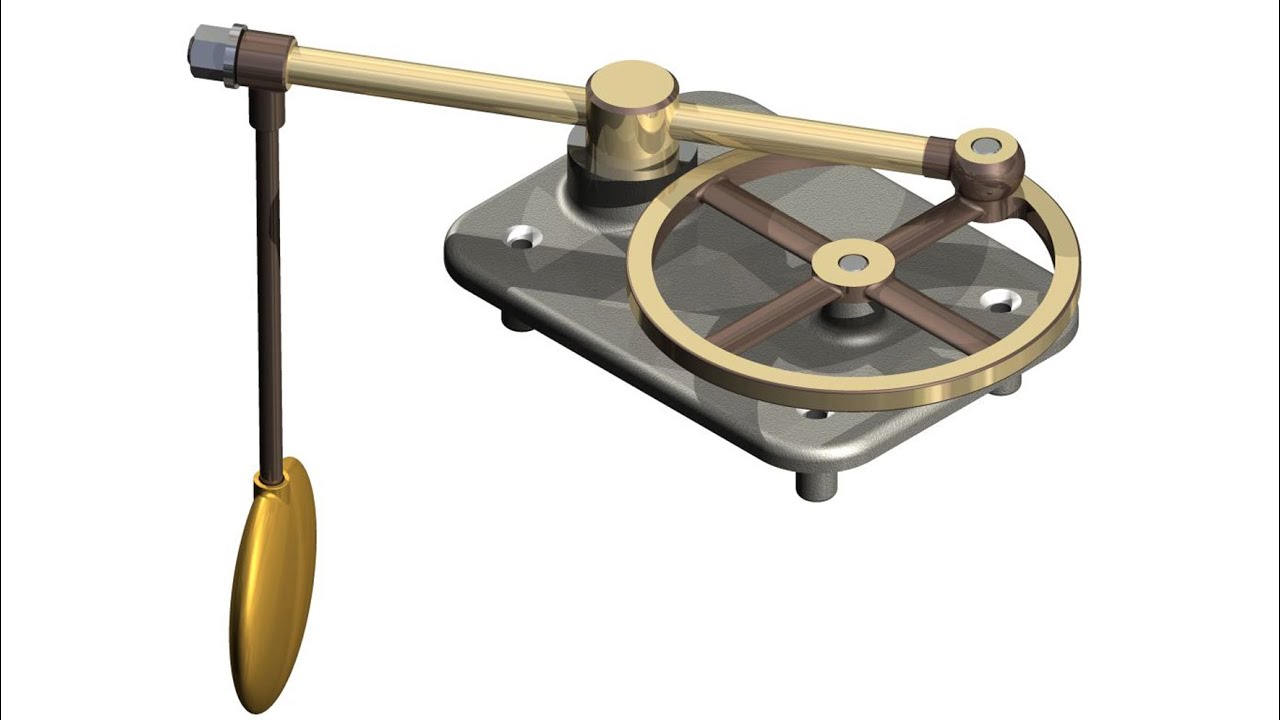 Tutorial Inventor - 187 Plane Crank Slide with Pendulum