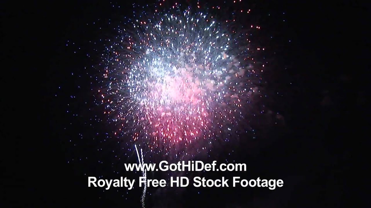 HD Fireworks Finale Display Stock Footage Royalty Free