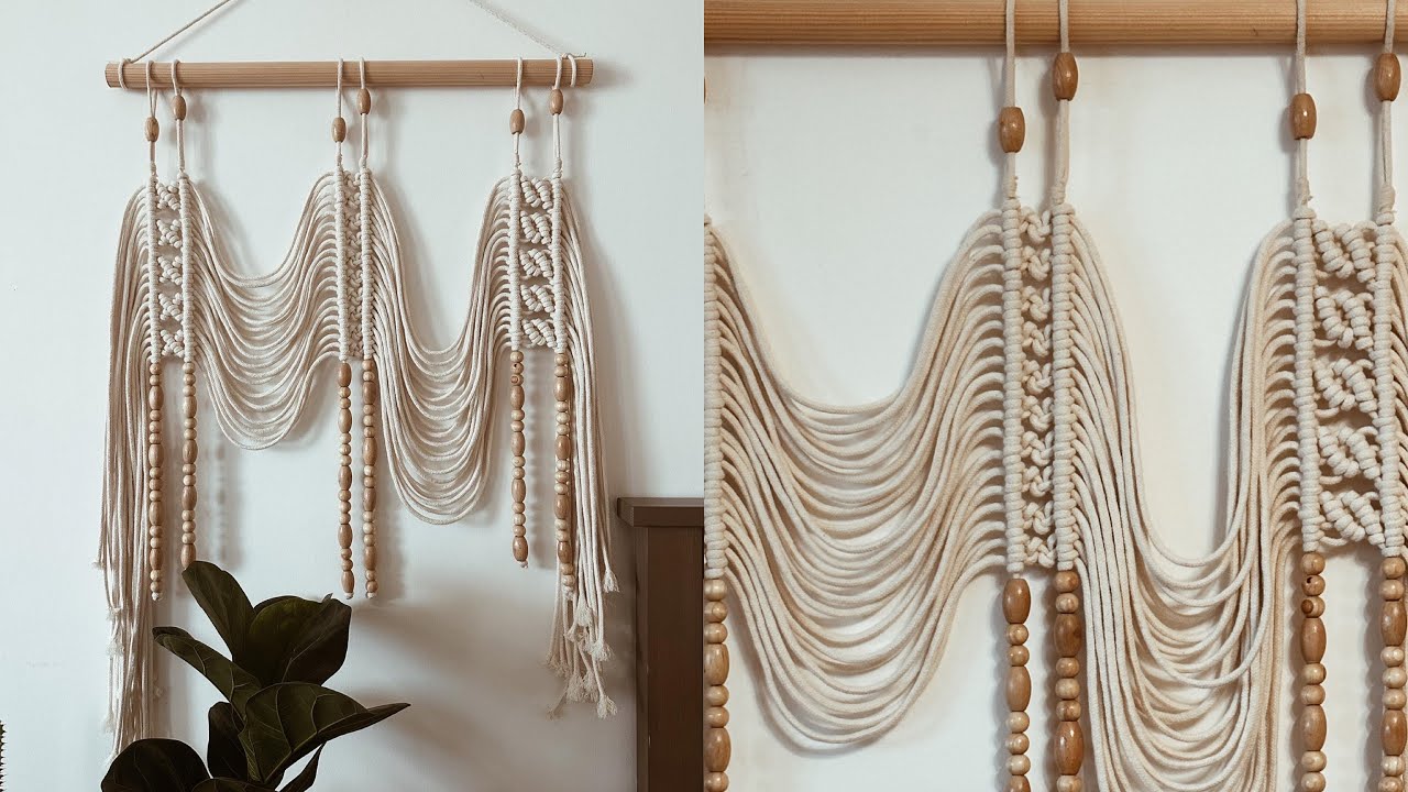 DIY: Macrame wall hanging with beads