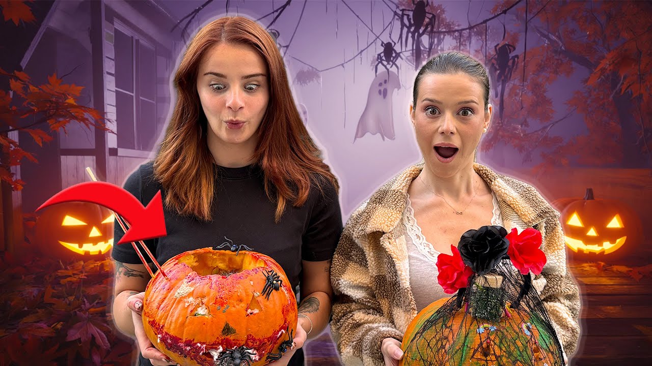 👻 Citim Povesti Horror in Timp Ce Sculptam Dovleci CHALLENGE! 🎃
