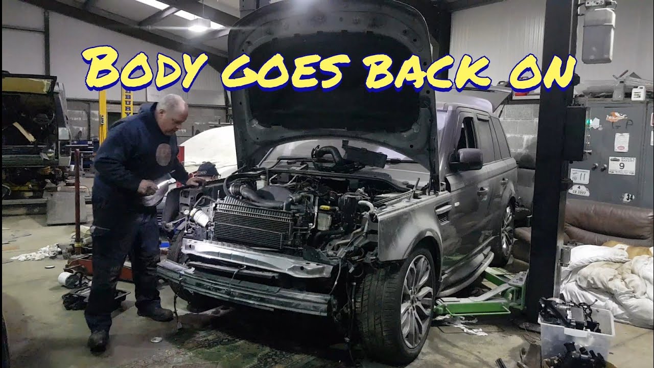 Range Rover Sport 3.0 TDV6 Engine Part 11 | Body goes back on.
