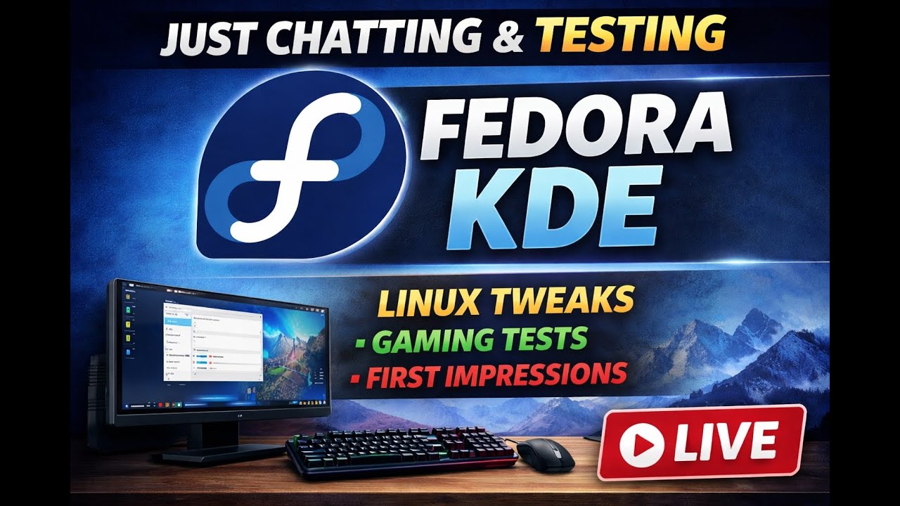 Just Chatting + Fedora KDE Gaming Test