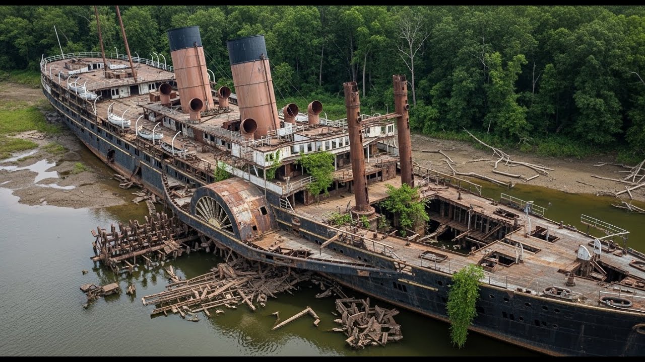 I Built A Abandoned SS Great Eastern 1858 | Renovation For Relaxing Library Nature ASMR Water