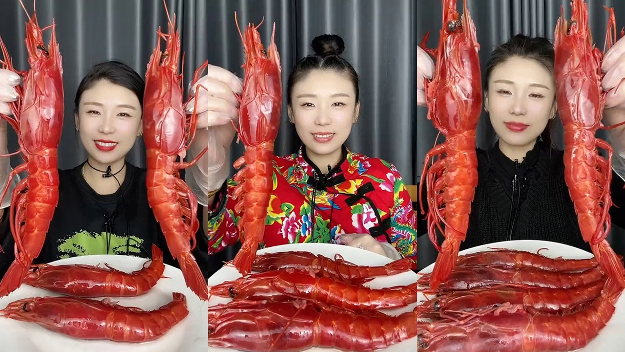 【MUKBANG】Carabinero prawn🦐🦐#Seafood#ASMR#yummy