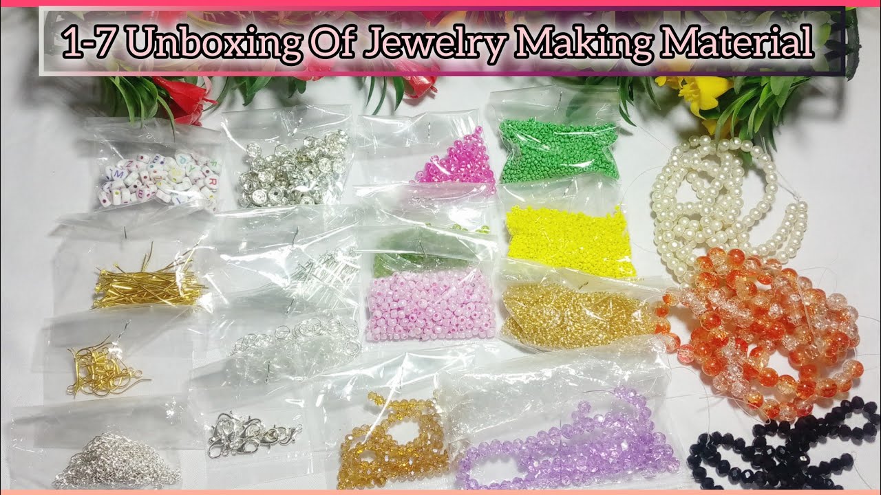 Unboxing Of Raw Material | Unboxing Of Jewelry Making Material #unboxing #viral @HAFBeadBloom 