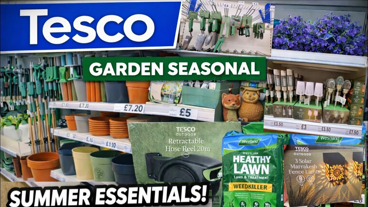 What’s New in Tesco  Garden Range | Solar Lights & Budget Finds!