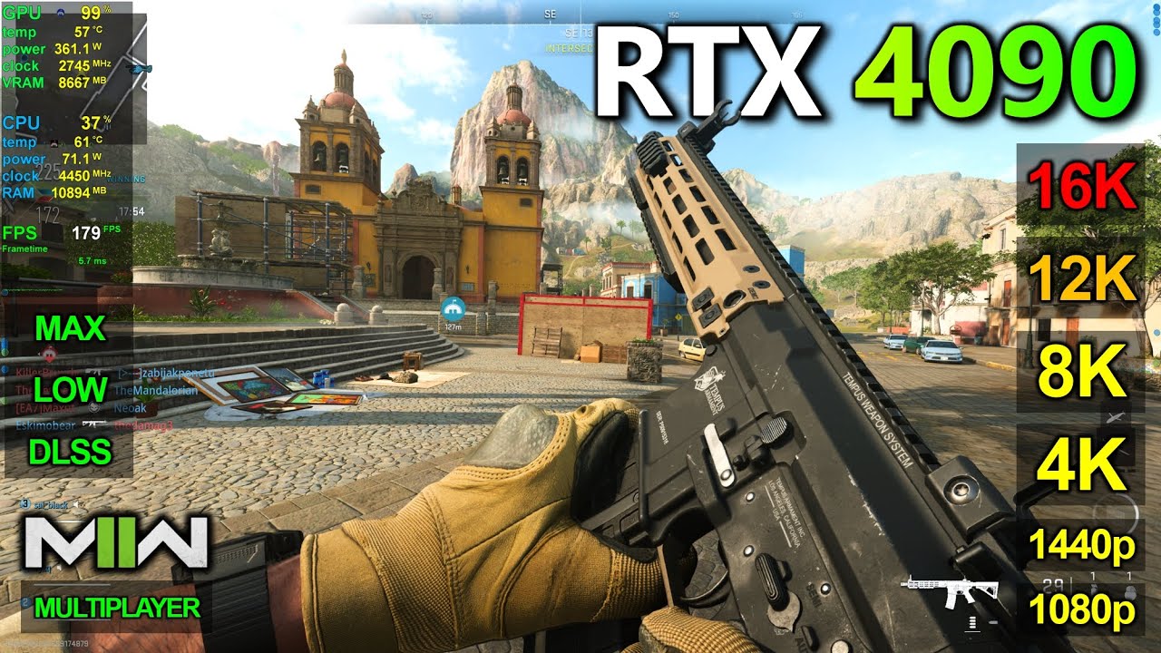 RTX 4090 | COD Modern Warfare 2 - Multiplayer - 1080p, 1440p, 4K, 8K, 12K, 16K
