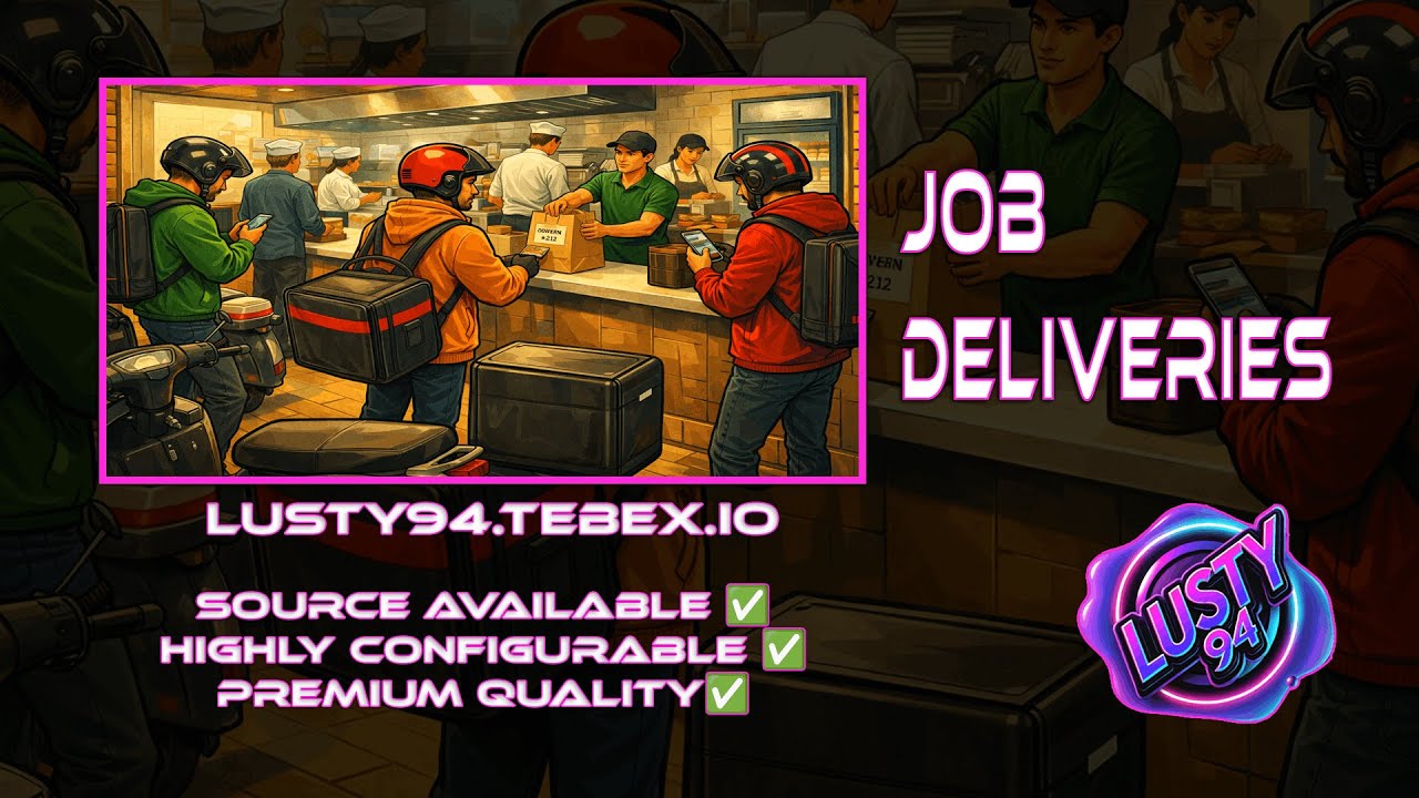 Job Deliveries | Fully Modular Delivery System | NPC Deliveries | Commision & Tip Payment Options |