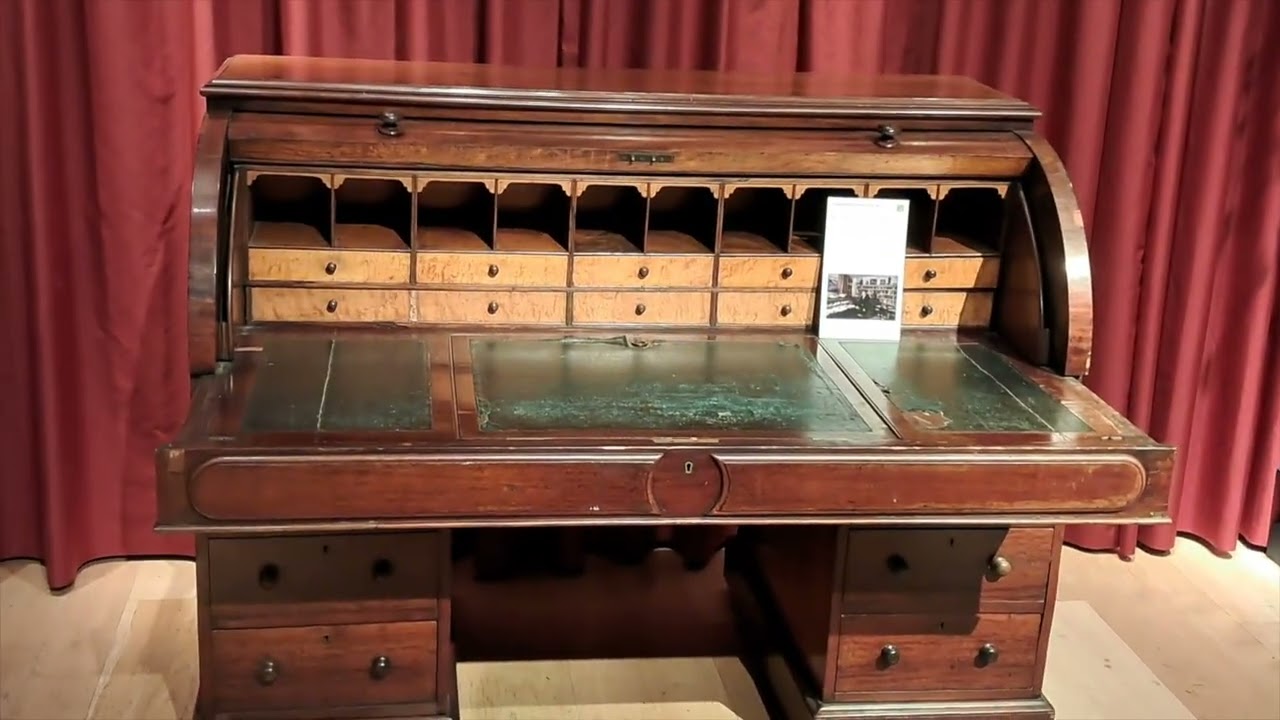 A brief and tantalizing peek at Tolkien's desk before it is auctioned off