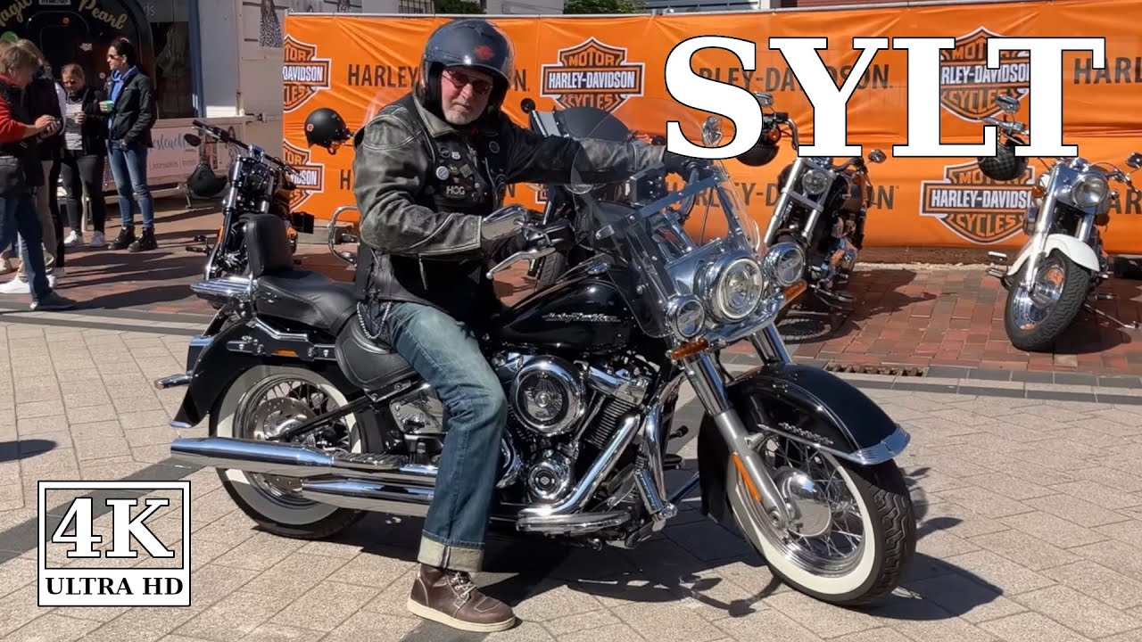 Sylt - Harley Davidson Mainstreet 2023 in Westerland 🇩🇪 4K walk Deutschland