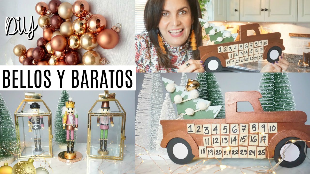 DIY DECORACIONES DE NAVIDAD CON POCO DINERO 2019, DOLLAR TREE  🎄