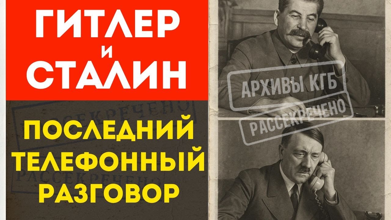 РАЗГОВОР СТАЛИНА И ГИТЛЕРА. ЛУБЯНКА ХРАНИЛА ЭТУ ЗАПИСЬ 40 ЛЕТ! ШОК на высшем уровне
