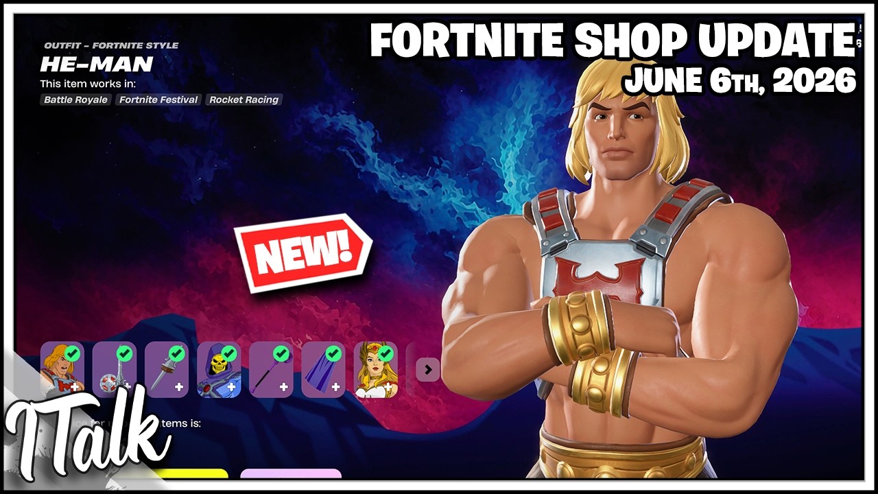 Магазин Fortnite *НОВЫЙ* НАБОР HE-MAN И НАБОР VOYAGER UNLEASHED! [6 июня 2026 г.] (Fortnite, Глав...
