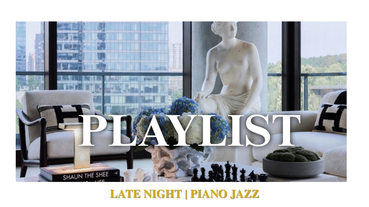 Late Night Jazz Piano | Rain Outside, City Lights & Quiet Thoughts