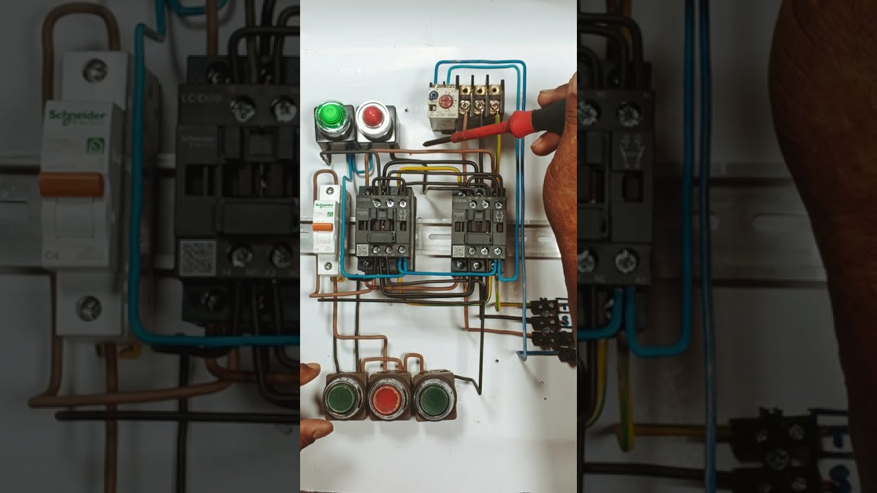 #rangkaian untuk membalik putaran motor 3 phaas #forward & reverse