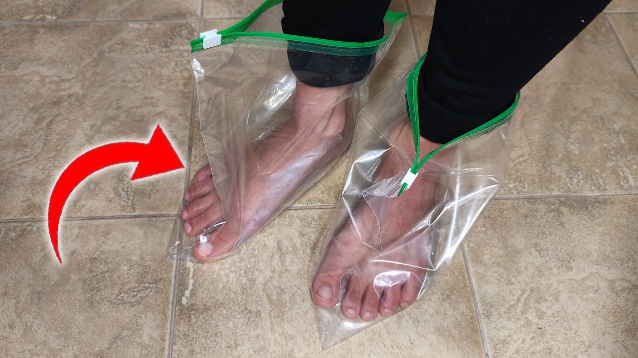 Put PLASTIC BAGS on Your FEET &mdash; This Trick Actually Works!