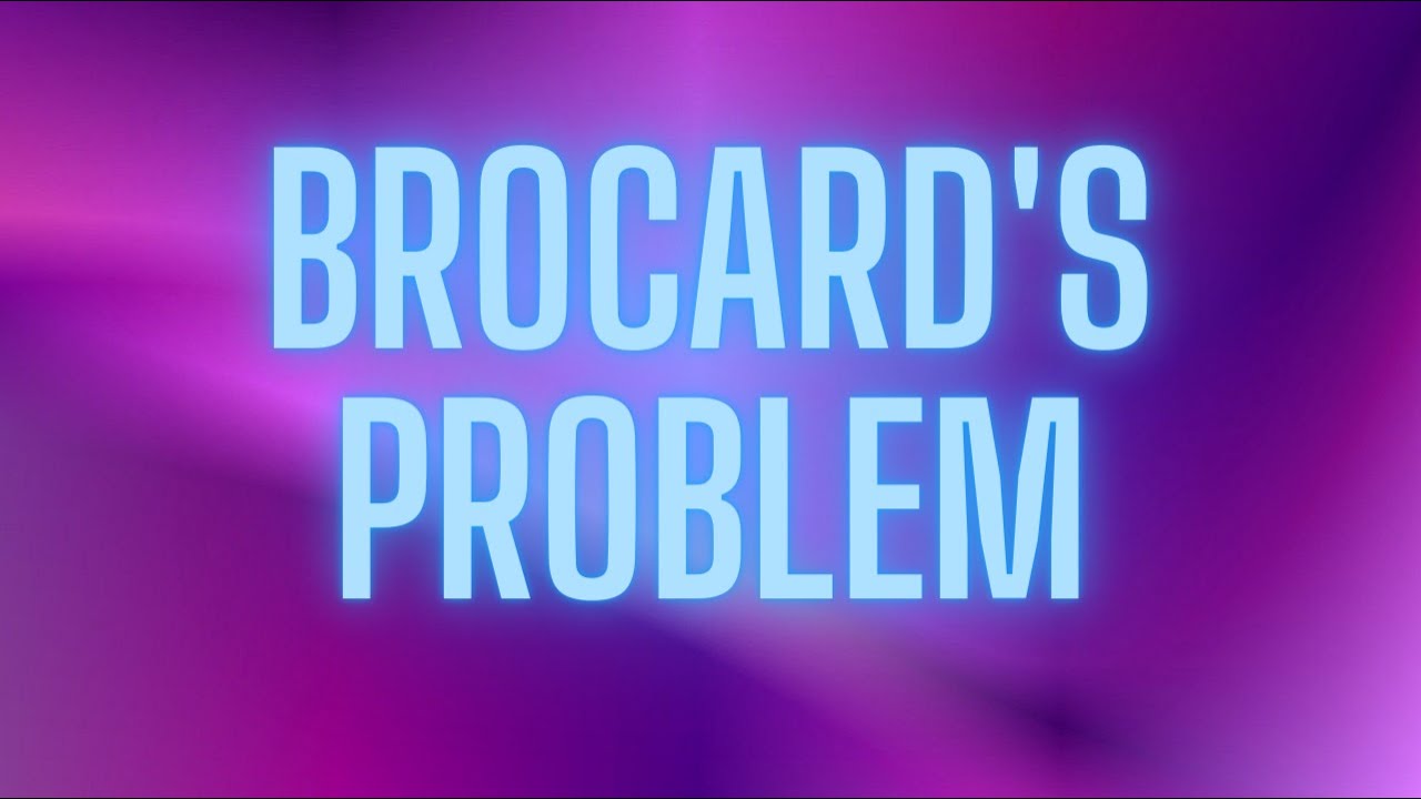 Brocard's problem and Brown numbers
