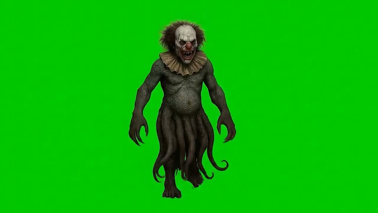 Palhaço do Mar Assustador em Chroma Key (FREE) – Efeito Especial Realista em 3D