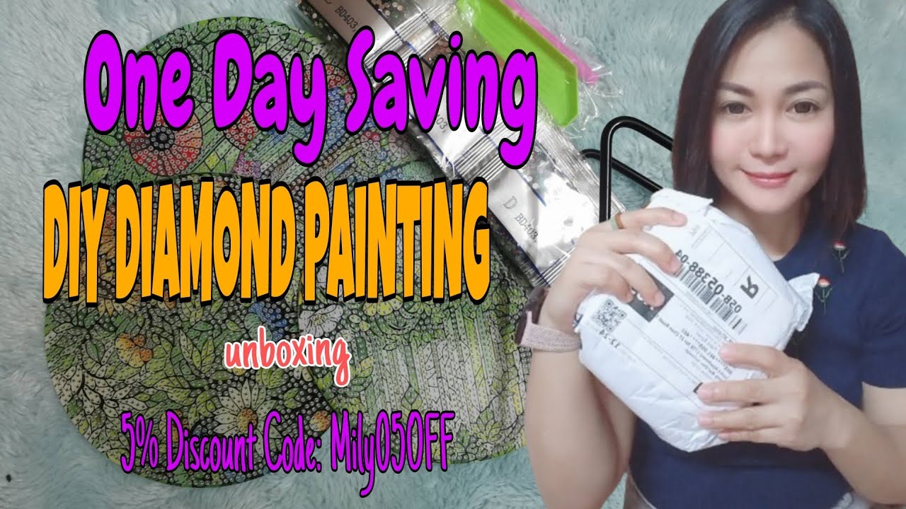 One Day Saving | DIY Diamond Painting Unboxing | 5% Discount Code: Mily05OFF