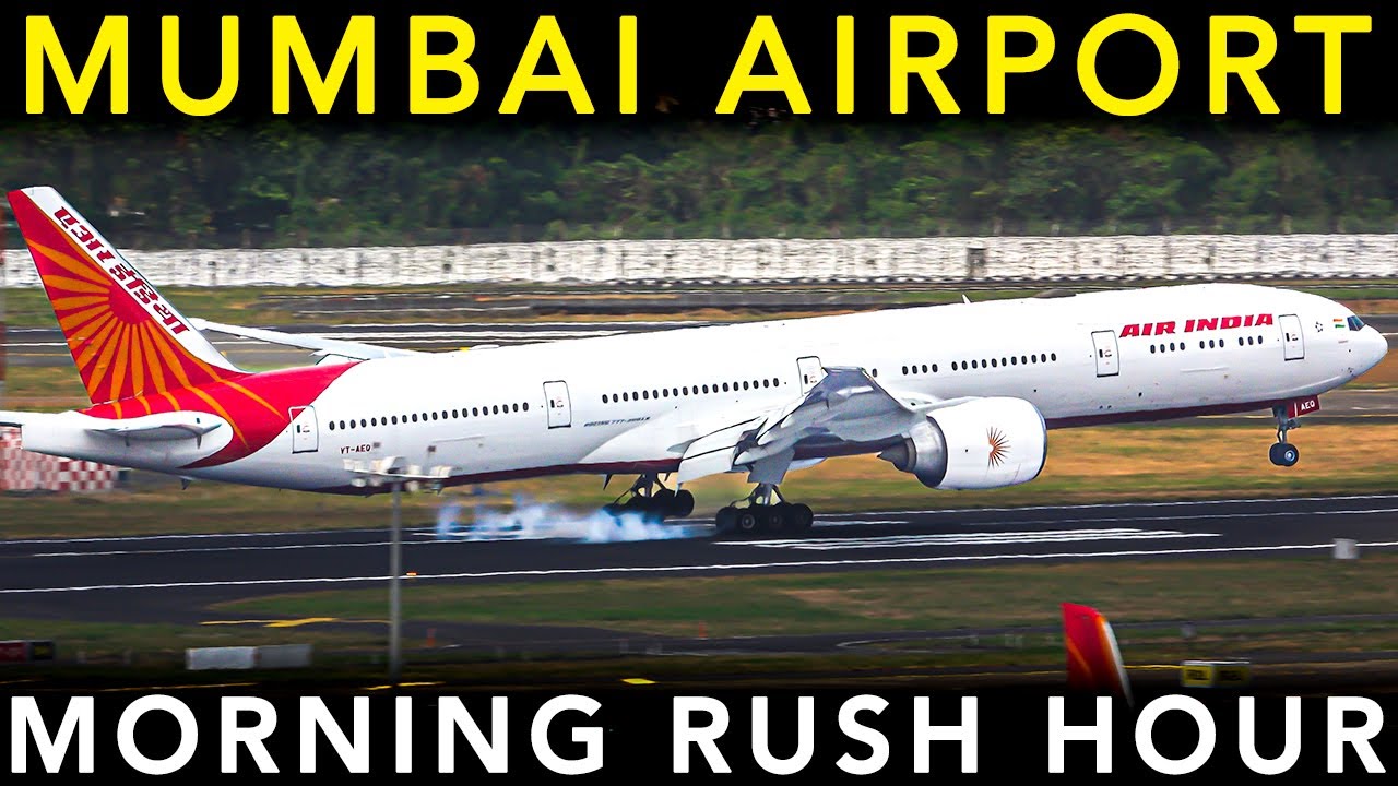 PLANE SPOTTING during MORNING RUSH HOUR at MUMBAI AIRPORT🇮🇳 Landing & Takeoff