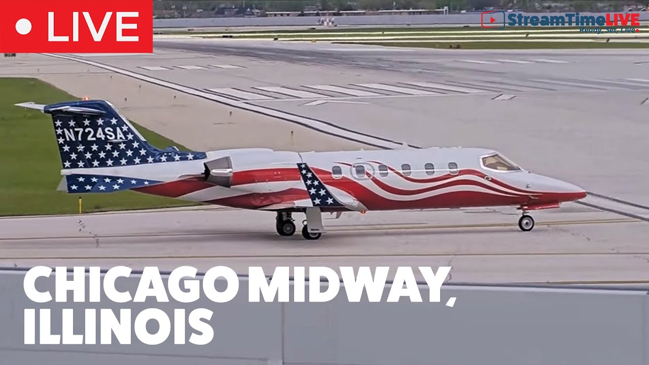 Midway Airport | Chicago, IL USA | StreamTime LIVE  4K