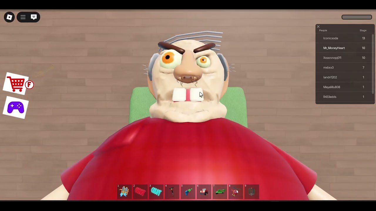 Full game of me in roblox plaing ESCAPE EVIL GRANDPA! (SCARY OBBY)