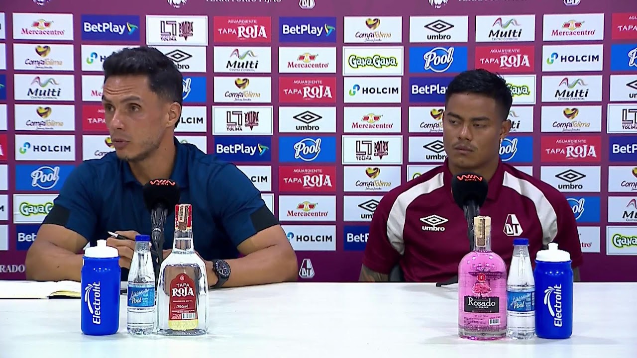 Rueda de prensa de Tolima tras su partido con Fortaleza