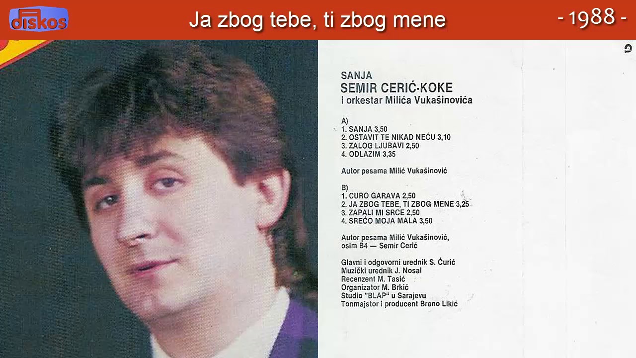 Semir Ceric Koke - Ja zbog tebe, ti zbog mene - (Audio 1988)