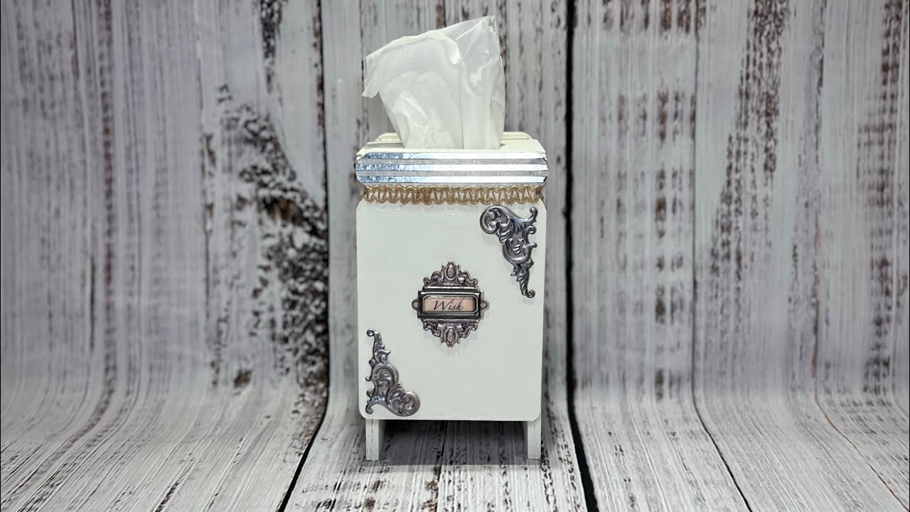 Tissue Holder Made From Dollar Tree Plaques | Mason Jar Tissue Holder | New Idea For A Tissue Holder