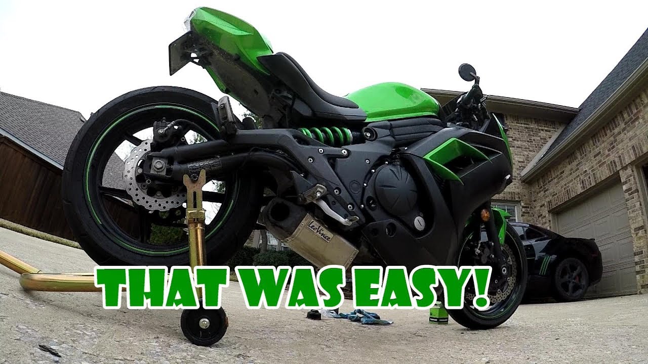 EASY! HOW TO CHANGE OIL ON A NINJA 650
